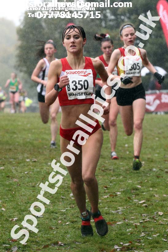 Junior women, National Cross Country Relay Champs., Berry Hill Park, Mansfield.  Photo: David T. Hewitson/Sports for All Pics